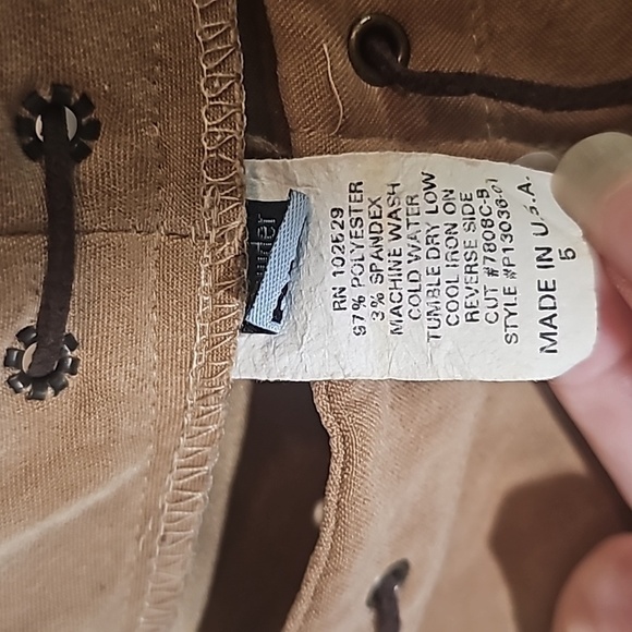 Vintage Powder Blu Faux Suede Flare Leg Festival Pants Size 5 - Picture 3 of 8